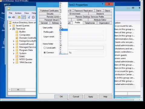 How to map the home folder in Microsoft Windows Server 2012
