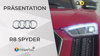 Kinder Elektroauto - Audi R8 Spyder - Präsentation 🎬| Miweba [Deutsch]