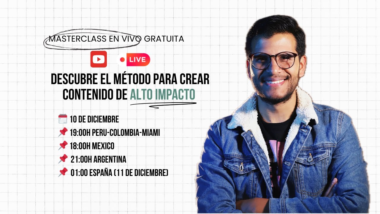 MASTERCLASS: DESCUBRE CÓMO CREAR CONTENIDO DE ALTO IMPACTO y GENERAR INGRESOS EN REDES SOCIALES