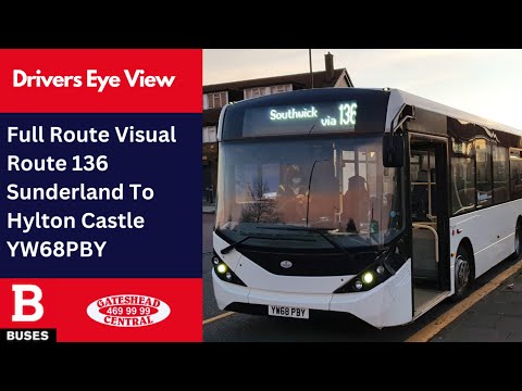 DEV: FULL ROUTE VISUAL | Nexus Bus Route 136 - Sunderland Circular | YW68PBY