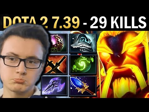 Ember Spirit Gameplay Miracle with 29 Kills and SNY - Dota 7.39