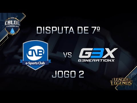 CNB x g3x (Disputa 7º - Jogo 1) CBLoL 2016 - 1ª Etapa