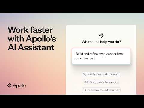 Apollo AI Assistant: Run Your Entire Outbound Workflow with AI video thumbnail