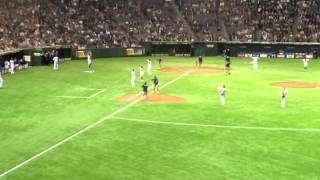 2014.4.22@東京ドームF-H グラウンドキーパーによるYMCAパフォーマンス