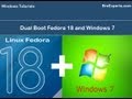 Dual boot Installation windows 7 and fedora 18 