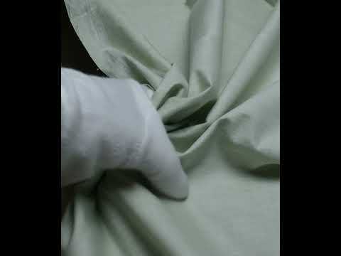 Chambray Light Green Khadi Cotton 62 GSM Handwoven Fabric — video