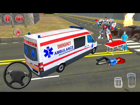 Ambulance Robot City Rescue Simulator - Android Gameplay