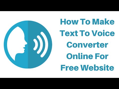 How To Make Text To Voice Converter Online For Free Website