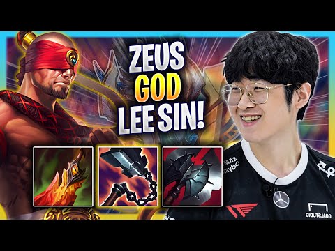 ZEUS IS A GOD WITH LEE SIN! - T1 Zeus Plays Lee Sin TOP vs Gnar! | Bootcamp 2023