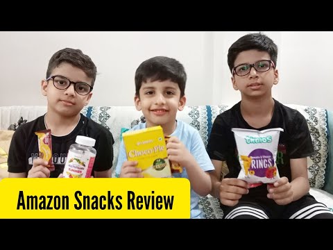 Amazon Kid's Snacks Review | Learning with Mitansh and mumma
