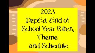 YEAR END 2023 DEPED UPDATES