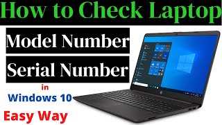 How to Check Laptop Model Number and Serial Number / Product Id in Windows 10 ( No Software )