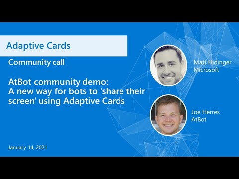 Adaptive Cards community call January 2021