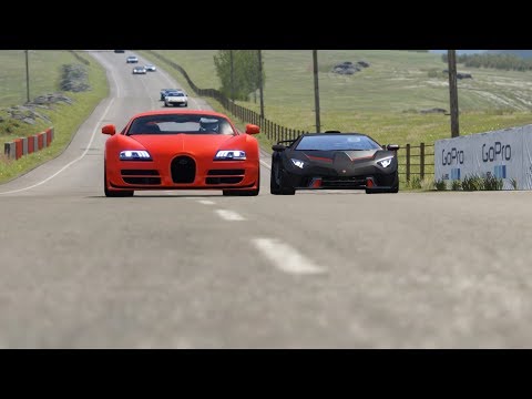 Bugatti Veyron 16.4 Super Sport vs Super Cars at Hihglands