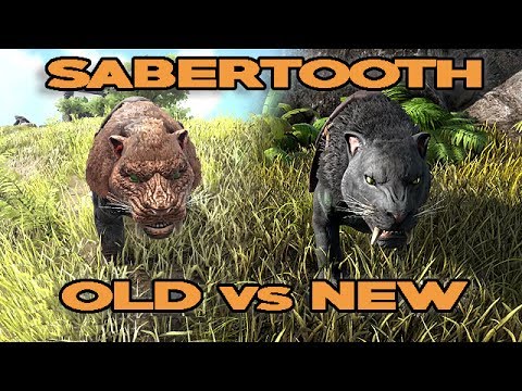 Sabertooth OLD vs NEW Comparison Ark Survival Evolved
