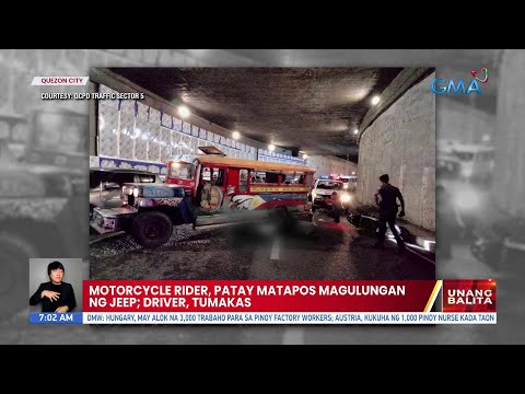 Motorcycle rider, patay matapos magulungan ng jeep; driver, tumakas UB