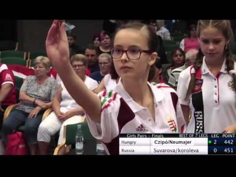 WDF Europe Cup Youth 2015 - Girl's Pairs Final - Hungary vs. Russia
