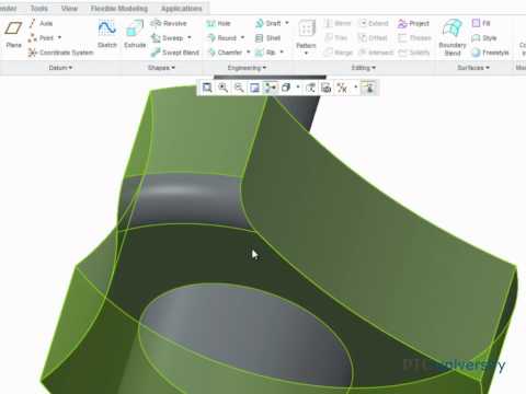 Editing a model in Creo Parametric 2.0