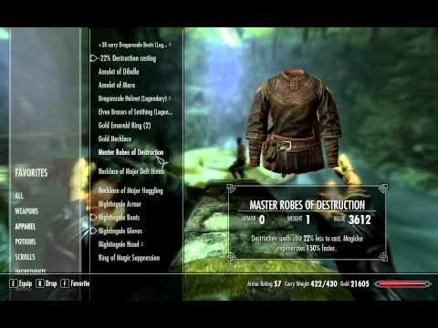 Skyrim Destruction Mage Items