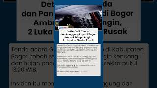 Dilanda Hujan Deras dan Angin Kencang, Panggung Gunungsindur Expo di Bogor Roboh, 2 Orang Luka