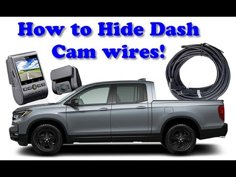 Honda Ridgeline 2023, Dash Cam hidden wire install, front and rear cameras