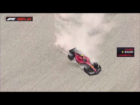 Carlos Sainz spin Australian GP 2022