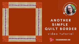 Another simple quilt border video tutorial