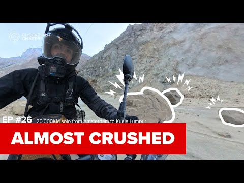 Unexpected ROCKFALL on the PAMIR HIGHWAY in Tajikistan! S01E26