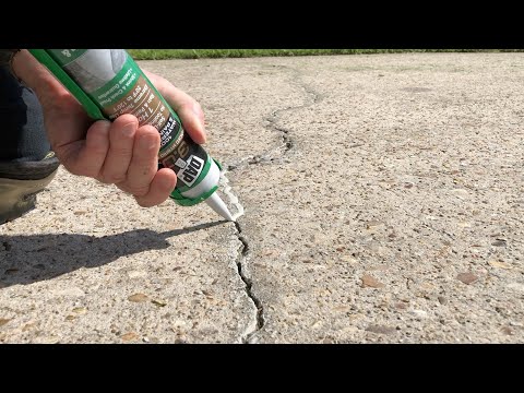 Concrete crack repair, fail, redo DAP Sealer