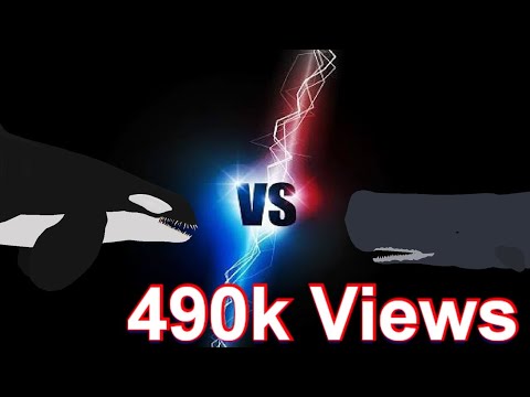 Aircraft killer whale vs Sperm whale (Stick nodes animation)