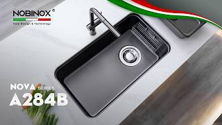 CHẬU RỬA BÁT 1 HỐ NOBINOX NOVA A284B video 2
