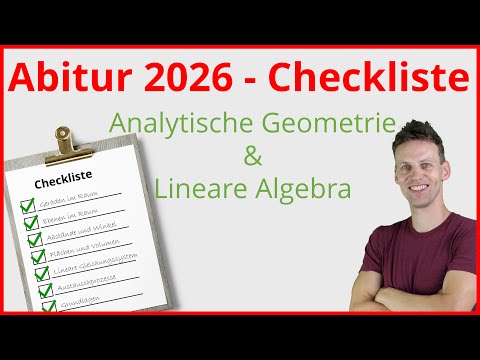 Abitur 2026 - Checklist: Analytical Geometry & Linear Algebra