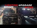 Land Rover Defender Lighting Upgrade Roof Lights Projector Headlamps LED Bar Install