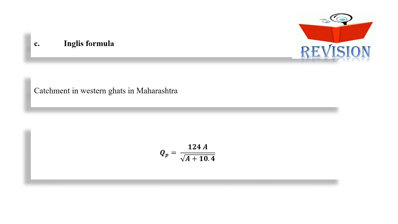 hydrology Diploma  Courses LecCIV011 _Maximum Flood Discharge