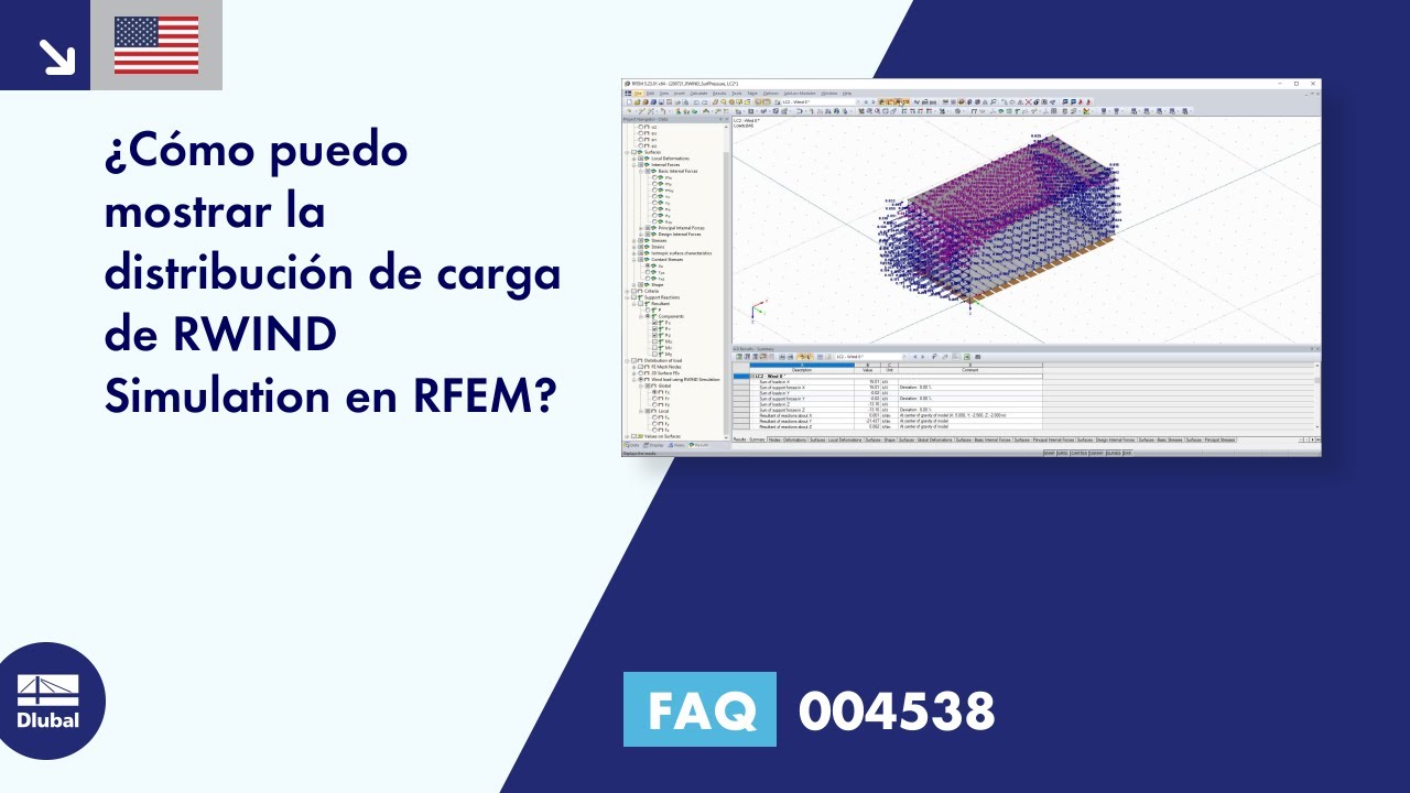 [ES] FAQ 004538 | ¿Cómo puedo mostrar la distribución de carga de RWIND Simulation en RFEM?