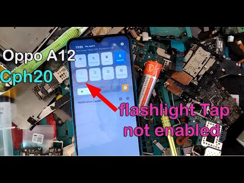 How To Fix Oppo a12(cph2083)flashlight not work, flashlight Tap now active, flashlight not work tap