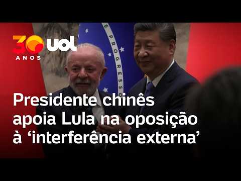 Xi Jinping apoia Lula na oposição à ‘interferência externa’ em referência a Donald Trump; vídeo