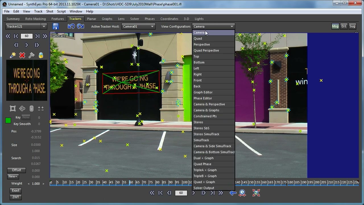 Combining Planar Trackers and Solving in SynthEyes