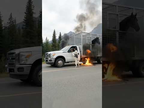 Brave K9 Dog Saved The Horse From A Disaster #dogs #rescue #animals