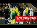 VAR rescinds Chris Basham Red Card  |  First ever rescinded red card in the Premier League