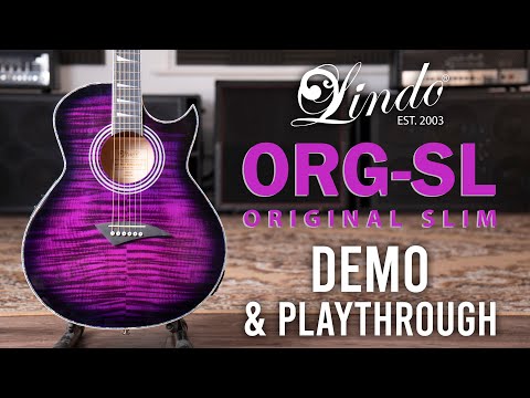 Lindo ORG-SL SlimLine Purple Electro Acoustic Guitar with Preamp and Chromatic Tuner - Designed in the UK image 14