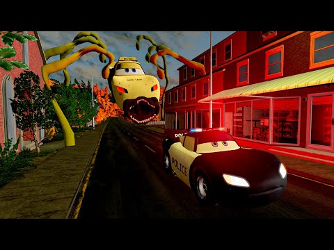 Epic Escape From McQueen Taxi Eater | Police VS Taxi Eater | BeamNG Drive