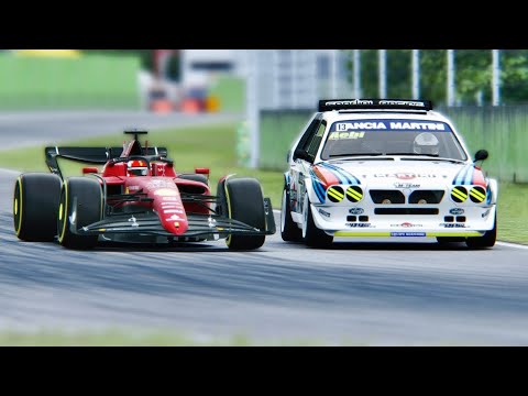Ferrari F1 2022 F1-75 vs Lancia Delta S4 Hill Climb at Imola GP