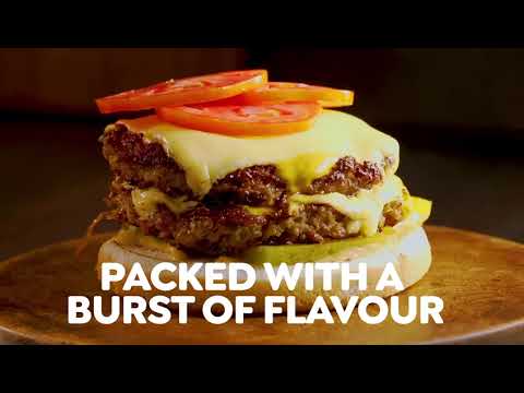 Apresentando hambúrgueres gourmet