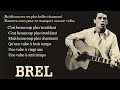 Jacques Brel - La valse à mille temps - Paroles Lyrics