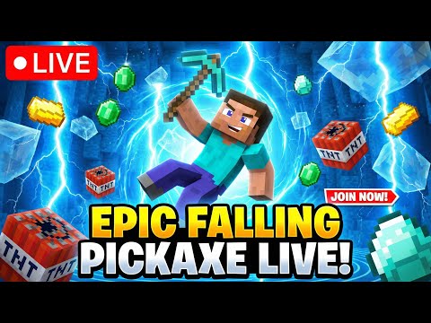 🔴 FALLING PICKAXE Control Chat TNT=Boom | SUB=MEGA TNT | Live 24/7 #minecraft #shorts