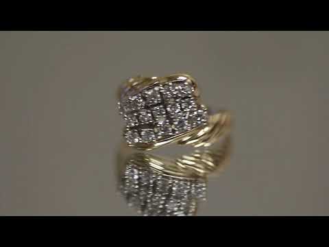 14K yellow gold .75ct diamond cluster ring 5.3g