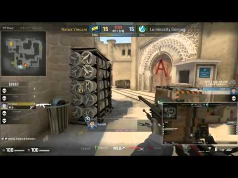 Zeus wallbanged but beat FalleN - NAVI vs Luminosity MLG CS:GO Major Championship: Columbus Final
