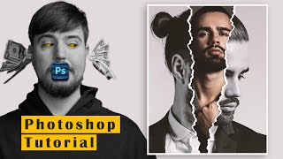 Photo design idea - Paper Tear Effect tutorial in Photoshop