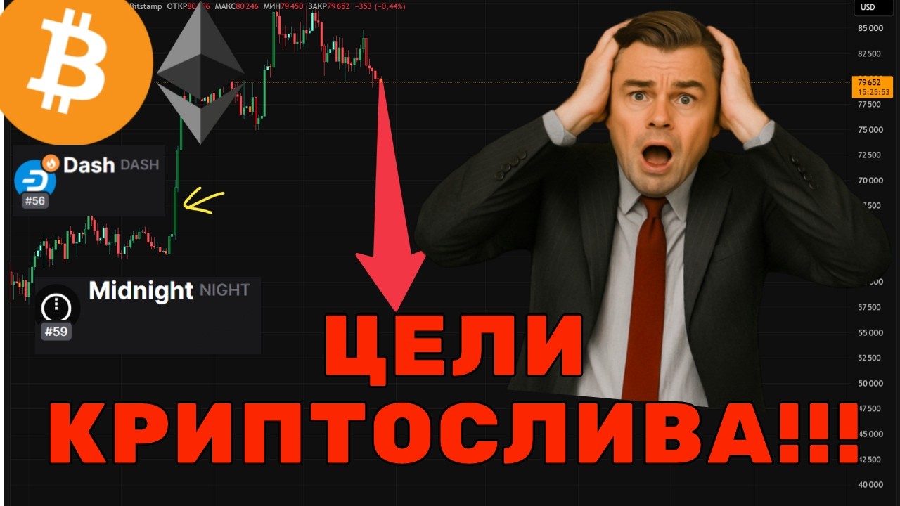 ДАМП БИТКОИНА И АЛЬТКОИНЫ В НУЛЬ?! Реально ли это или ловушка китов? Прогноз BT
